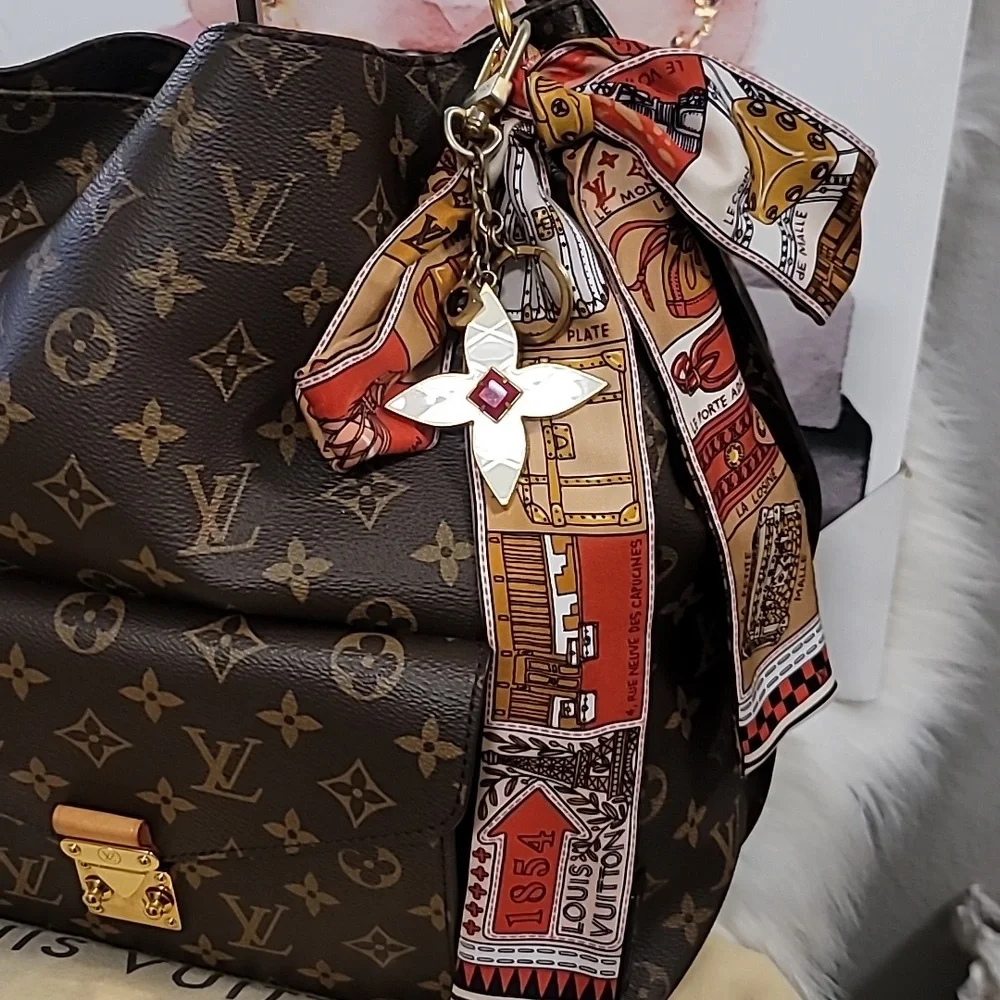 🌺Louis Vuitton Malletage Flower Key Holder and Bag Charm🌺